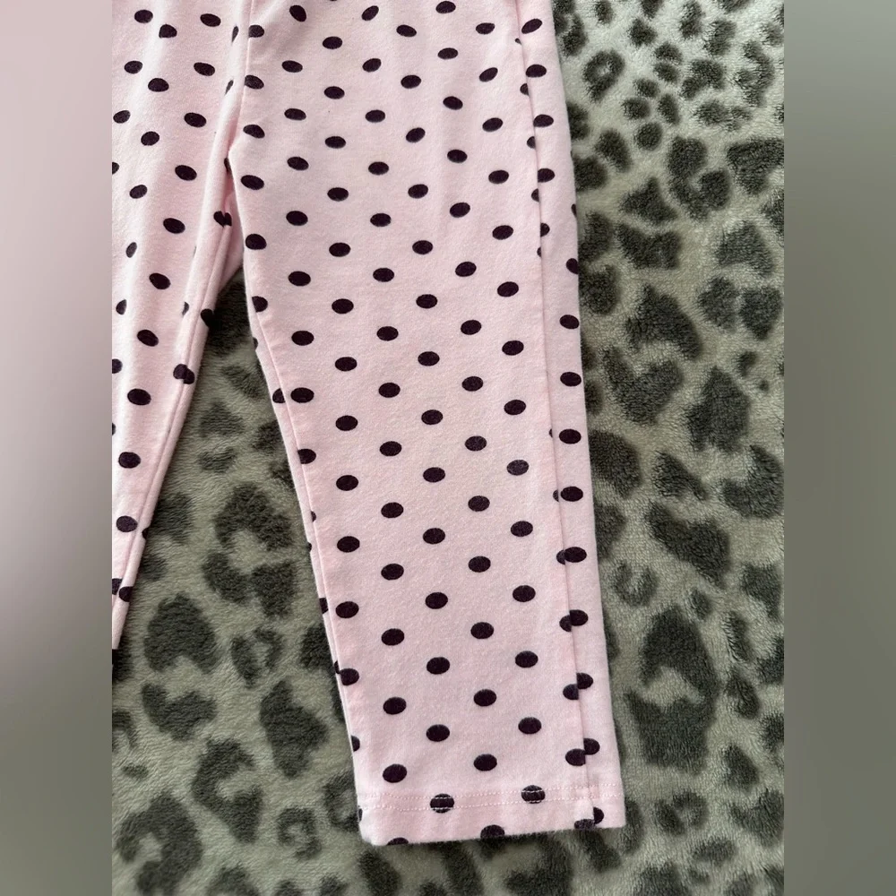 2007 Old Navy Polka Dot Leggings in Pink Brown Size 18-24 months Girls
